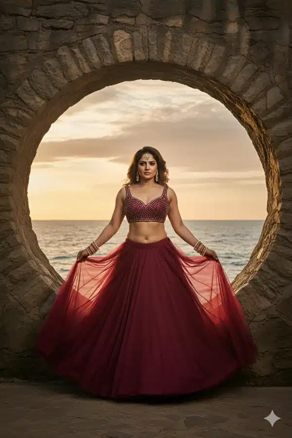 Deep Red Elegance by the Sunset Set