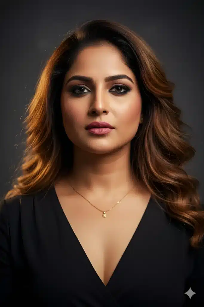 Bold Beauty Framed in Cascading Waves