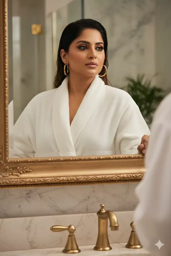 Luxury Mirror Reflection Editorial Portrait